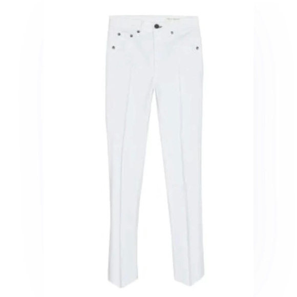 NWT $225 Rag & Bone High Rise Ankle Skinny Jeans White 25 - Picture 5 of 14